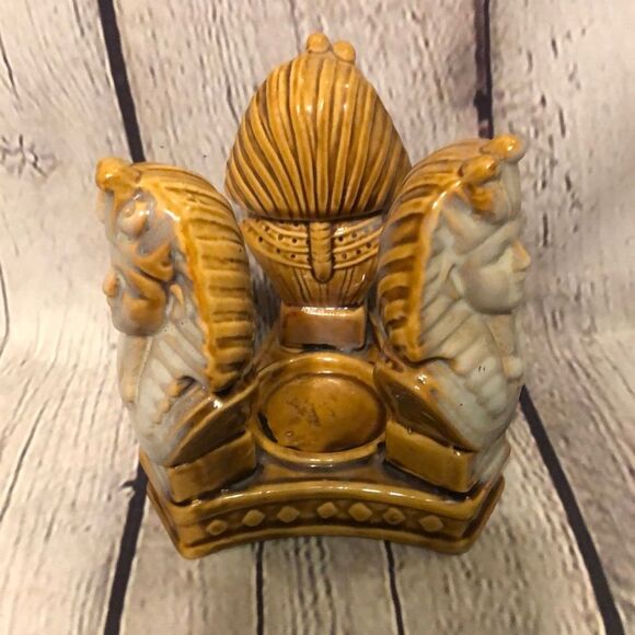 Egyptian King Tut Masks Ceramic Candle Holder - Picture 3 of 11